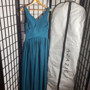 NWT Azazie Bridesmaid Dress in Peacock Size 8